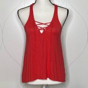 super soft lace front tank pink S